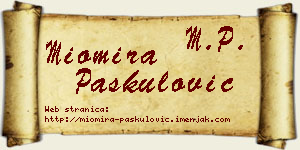 Miomira Paskulović vizit kartica
